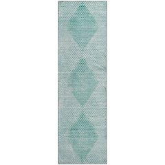 Premium Machine Washable Mayfield  Teal 2'3" x 7'6" Runner Rug