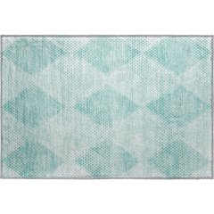 Premium Machine Washable Mayfield  Teal 1'8" x 2'6" Rug