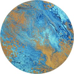 Premium Machine Washable Mayfield  Cobalt 8' x 8' Round Rug