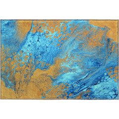 Premium Machine Washable Mayfield  Cobalt 1'8" x 2'6" Rug