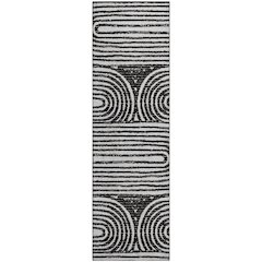 Premium Machine Washable Mayfield  Black 2'3" x 7'6" Runner Rug