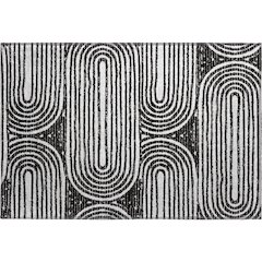 Premium Machine Washable Mayfield  Black 1'8" x 2'6" Rug