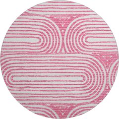 Premium Machine Washable Mayfield  Blush 8' x 8' Round Rug