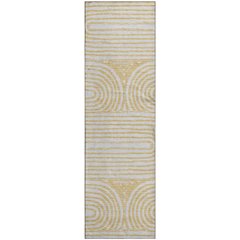 Premium Machine Washable Mayfield  Gold 2'3" x 7'6" Runner Rug