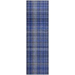 Premium Machine Washable Mayfield  Navy 2'3" x 7'6" Runner Rug