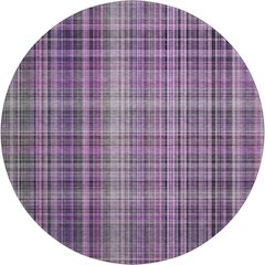 Premium Machine Washable Mayfield  Purple 8' x 8' Round Rug