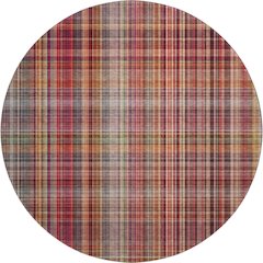 Premium Machine Washable Mayfield  Red 8' x 8' Round Rug