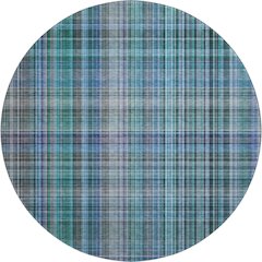 Premium Machine Washable Mayfield  Teal 8' x 8' Round Rug