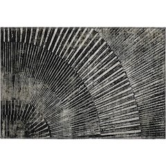 Premium Machine Washable Mayfield  Black 1'8" x 2'6" Rug
