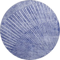 Premium Machine Washable Mayfield  Navy 8' x 8' Round Rug