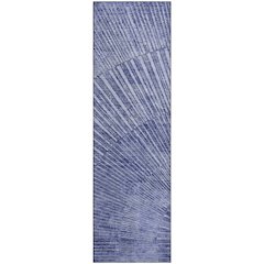 Premium Machine Washable Mayfield  Navy 2'3" x 7'6" Runner Rug
