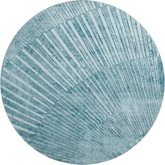 Premium Machine Washable Mayfield  Teal 8' x 8' Round Rug