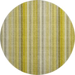 Premium Machine Washable Mayfield  Gold 8' x 8' Round Rug