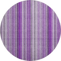 Premium Machine Washable Mayfield  Purple 8' x 8' Round Rug