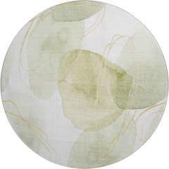 Premium Machine Washable Mayfield  Green 8' x 8' Round Rug
