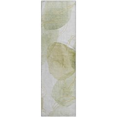 Premium Machine Washable Mayfield  Green 2'3" x 7'6" Runner Rug