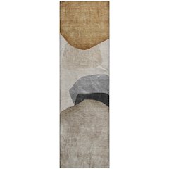 Premium Machine Washable Mayfield  Brown 2'3" x 7'6" Runner Rug