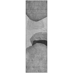 Premium Machine Washable Mayfield  Gray 2'3" x 7'6" Runner Rug