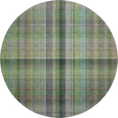 Premium Machine Washable Mayfield  Green 8' x 8' Round Rug
