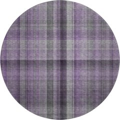 Premium Machine Washable Mayfield  Purple 8' x 8' Round Rug