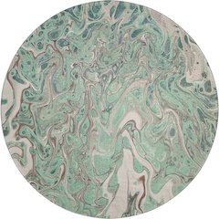Premium Machine Washable Mayfield  Mint 8' x 8' Round Rug