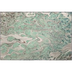 Premium Machine Washable Mayfield  Mint 1'8" x 2'6" Rug