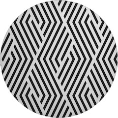 Premium Machine Washable Mayfield  Black 8' x 8' Round Rug