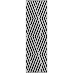 Premium Machine Washable Mayfield  Black 2'3" x 7'6" Runner Rug