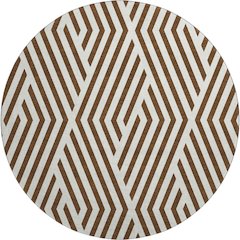Premium Machine Washable Mayfield  Brown 8' x 8' Round Rug