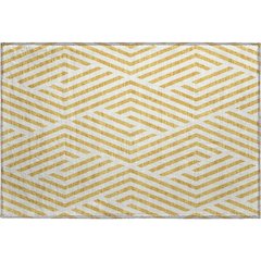 Premium Machine Washable Mayfield  Gold 1'8" x 2'6" Rug
