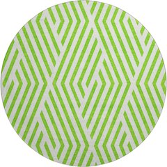 Premium Machine Washable Mayfield  Lime 8' x 8' Round Rug