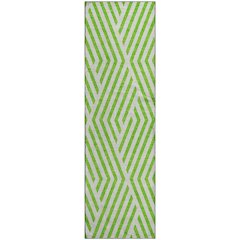 Premium Machine Washable Mayfield  Lime 2'3" x 7'6" Runner Rug