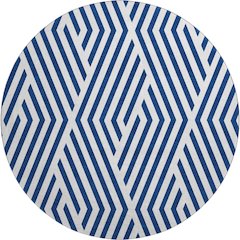 Premium Machine Washable Mayfield  Navy 8' x 8' Round Rug