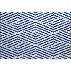 Premium Machine Washable Mayfield  Navy 1'8" x 2'6" Rug