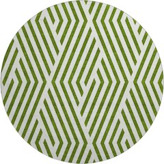 Premium Machine Washable Mayfield  Olive 8' x 8' Round Rug