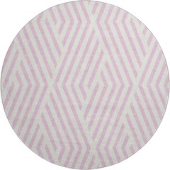 Premium Machine Washable Mayfield  Pink 8' x 8' Round Rug