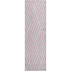Premium Machine Washable Mayfield  Pink 2'3" x 7'6" Runner Rug