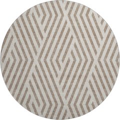 Premium Machine Washable Mayfield  Taupe 8' x 8' Round Rug