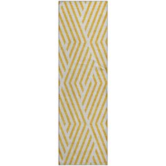Premium Machine Washable Mayfield  Yellow 2'3" x 7'6" Runner Rug
