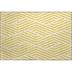 Premium Machine Washable Mayfield  Yellow 1'8" x 2'6" Rug