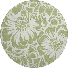 Premium Machine Washable Mayfield  Aloe 8' x 8' Round Rug