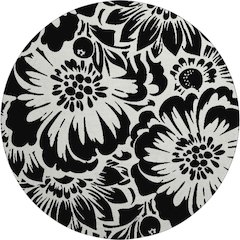Premium Machine Washable Mayfield  Black 8' x 8' Round Rug