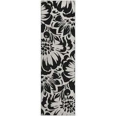Premium Machine Washable Mayfield  Black 2'3" x 7'6" Runner Rug