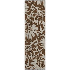 Premium Machine Washable Mayfield  Brown 2'3" x 7'6" Runner Rug