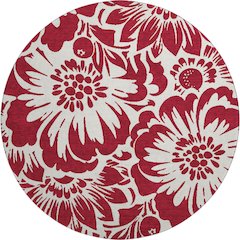 Premium Machine Washable Mayfield  Burgundy 8' x 8' Round Rug
