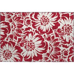 Premium Machine Washable Mayfield  Burgundy 1'8" x 2'6" Rug