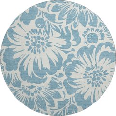 Premium Machine Washable Mayfield  Denim 8' x 8' Round Rug