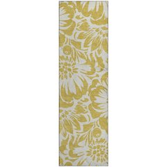 Premium Machine Washable Mayfield  Gold 2'3" x 7'6" Runner Rug
