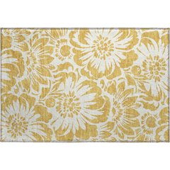 Premium Machine Washable Mayfield  Gold 1'8" x 2'6" Rug