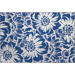 Premium Machine Washable Mayfield  Navy 1'8" x 2'6" Rug